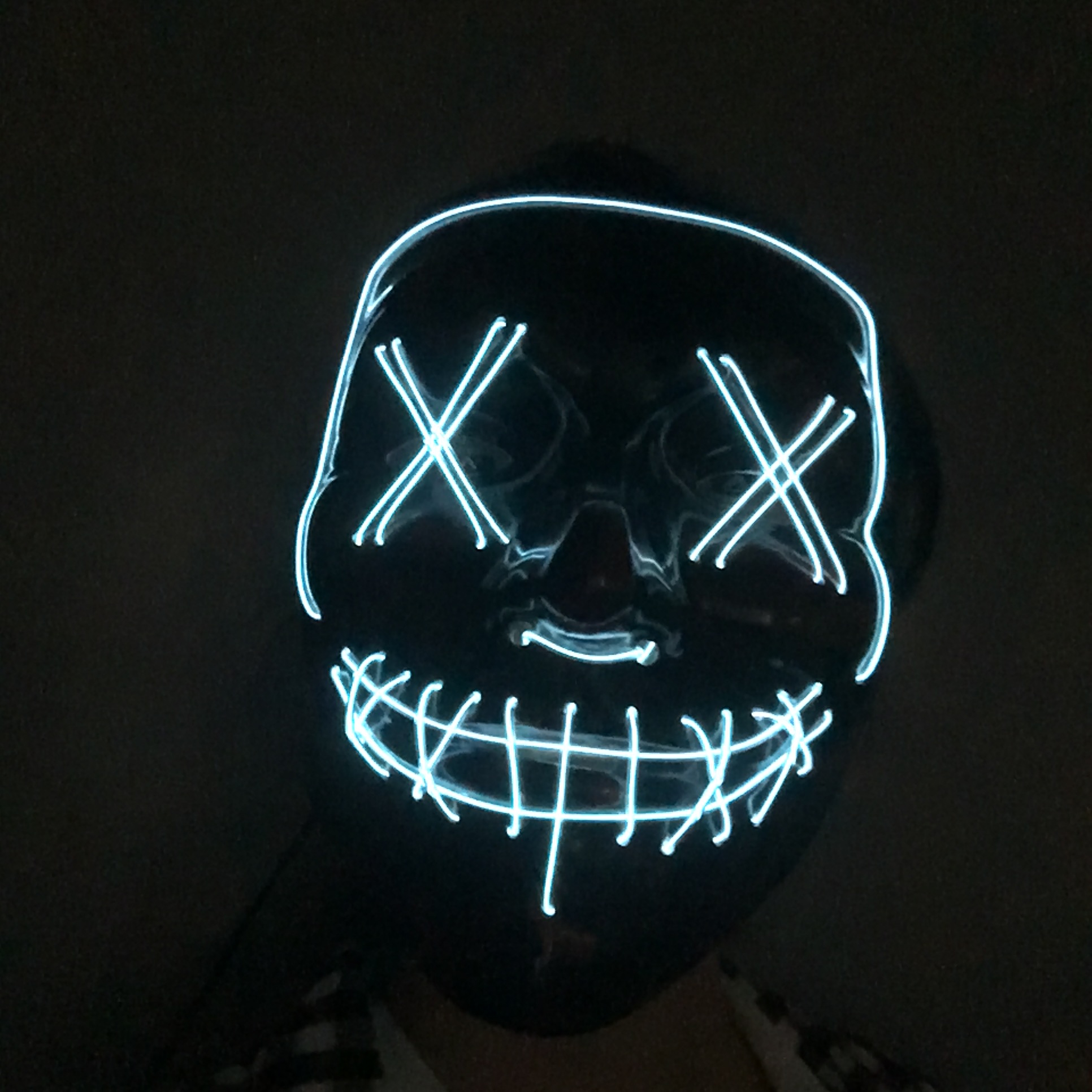 Helmetat e festivalit muzikor të DJ Mask Props për festën e Halloween-it Maska me ndriçim LED me marshmallow